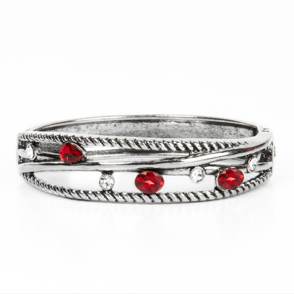 🦋 Bling Red BRACELET hinged